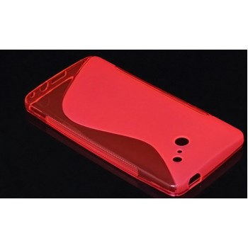 Силиконовый чехол S полупрозрачный для Huawei Ascend D2 Красный