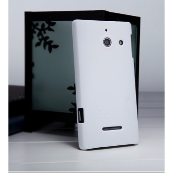 Пластиковый матовый чехол для Huawei Ascend W1 Белый