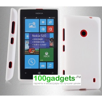 Силиконовый чехол для Nokia Lumia 520/525 Белый