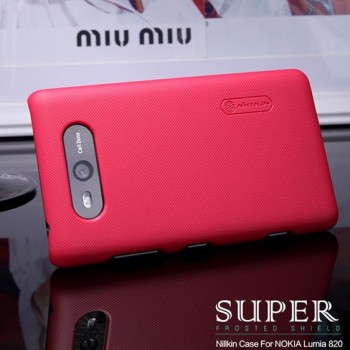 Чехол пластиковый матовый для Nokia Lumia 820 Красный