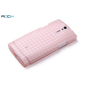 Чехол пластиковый текстурный для Sony Xperia S Розовый