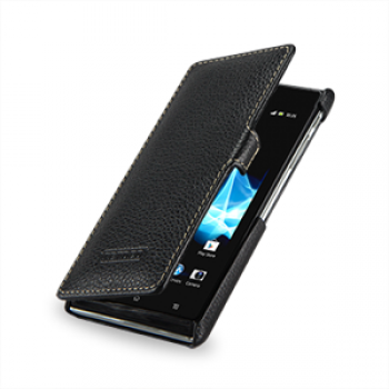 Чехол кожаный книжка горизонтальная (нат. кожа) для Sony Xperia J ST26i