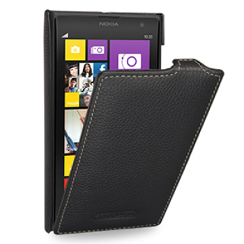 Кожаный чехол книжка вертикальная (нат. кожа) для Nokia Lumia 1020
