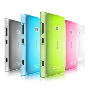 Пластиковый полупрозрачный чехол для Nokia Lumia 520/525 Зеленый