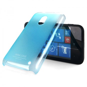 Пластиковый ультратонкий чехол для Nokia Lumia 620 серия Slim Голубой