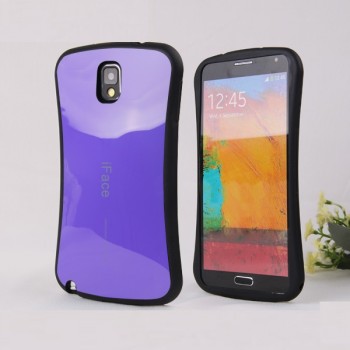 Силиконовый анатомический премиум чехол для Samsung Galaxy Note 3 Пурпурный