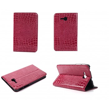 Чехол подставка серия Croco Pattern для Samsung Galaxy Tab 3 Lite 7.0 Пурпурный