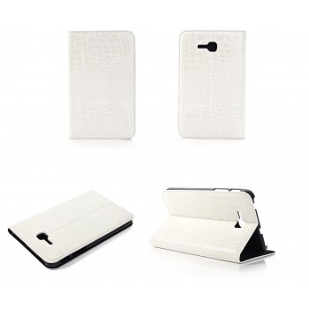 Чехол подставка серия Croco Pattern для Samsung Galaxy Tab 3 Lite 7.0 Белый