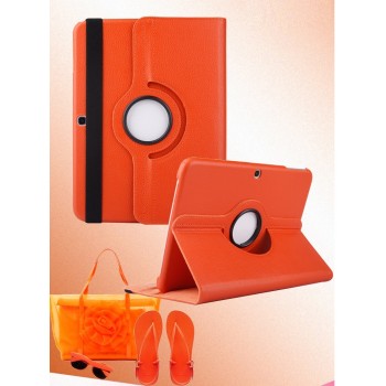 Чехол подставка роторный для Samsung Galaxy Tab 4 10.1 Оранжевый