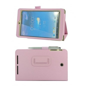 Чехол подставка с внутренними отсеками серия Full Cover для Asus Memo Pad HD 8 Розовый