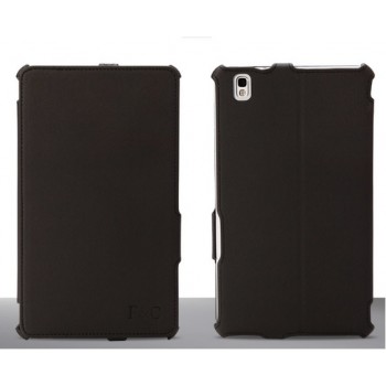 Кожаный текстурный чехол подставка для Samsung Galaxy Tab Pro 8.4 Черный