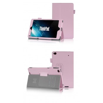 Чехол подставка с внутренними отсеками серия Full Cover для Lenovo ThinkPad 8 Розовый