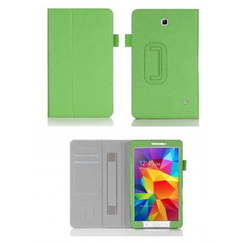 Чехол подставка с внутренними карманами и держателем кисти серия Full Cover для Samsung Galaxy Tab 4 8.0 Зеленый