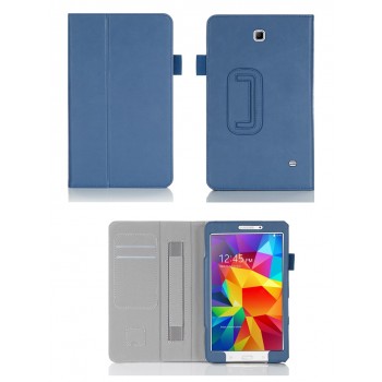 Чехол подставка с внутренними карманами и держателем кисти серия Full Cover для Samsung Galaxy Tab 4 8.0 Синий