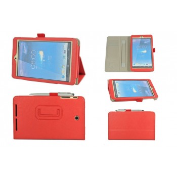 Чехол подставка с внутренними отсеками серия Full Cover для Asus Memo Pad HD 8 Красный