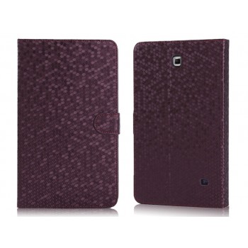 Чехол портмоне подставка текстурный серия Honeycomb для Samsung Galaxy Tab 4 8.0 Коричневый
