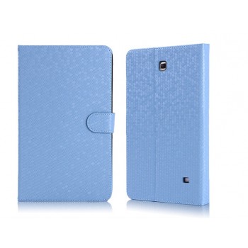 Чехол портмоне подставка текстурный серия Honeycomb для Samsung Galaxy Tab 4 8.0 Голубой