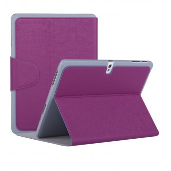 Чехол смарт флип подставка текстурный с застежкой для Samsung Galaxy Tab Pro 10.1 Фиолетовый