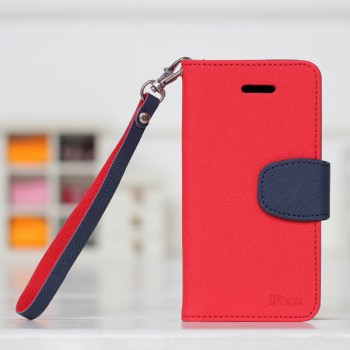 Чехол портмоне подставка для Iphone 5c Красный