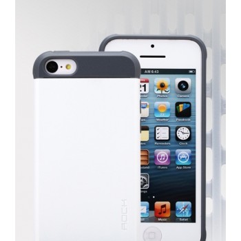 Чехол силикон/поликарбонат D-Colour для Iphone 5c Белый