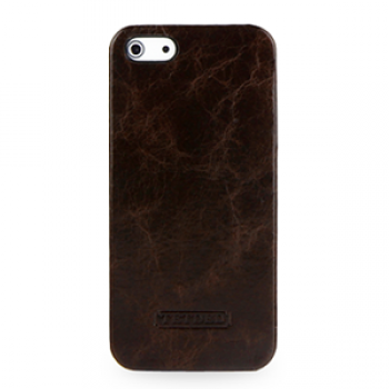 Кожаный чехол накладка Back Cover (цельная телячья кожа) для Iphone 5s/SE