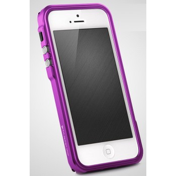 Металлический премиум бампер серия Metal Trigger для Iphone 5/5s/SE Фиолетовый