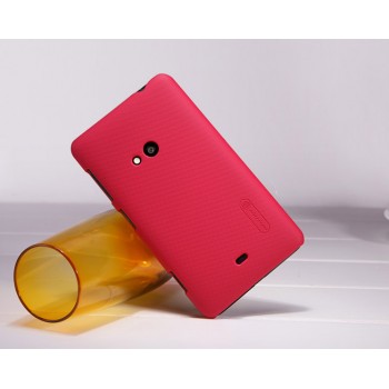 Пластиковый матовый нескользящий премиум чехол для Nokia Lumia 625 Красный