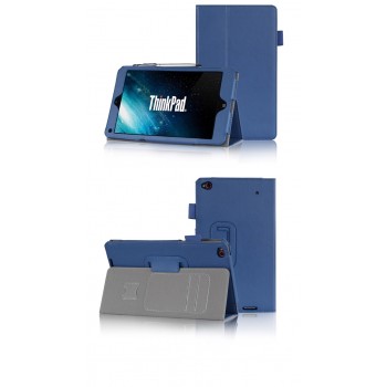Чехол подставка с внутренними отсеками серия Full Cover для Lenovo ThinkPad 8 Синий