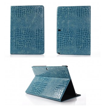 Чехол подставка серия Croco Pattern для Samsung Galaxy Note Pro 12.2 Синий