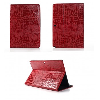 Чехол подставка серия Croco Pattern для Samsung Galaxy Note Pro 12.2 Красный