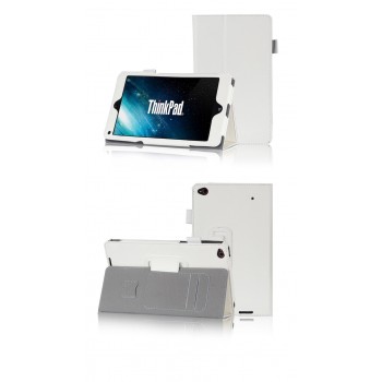Чехол подставка с внутренними отсеками серия Full Cover для Lenovo ThinkPad 8 Белый