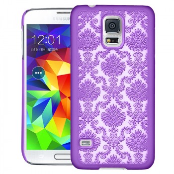 Пластиковый узорный чехол для Samsung Galaxy S5 Фиолетовый