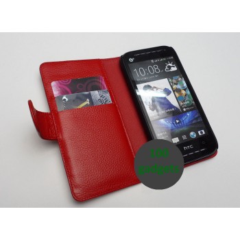 Кожаный чехол портмоне (нат. кожа) для HTC Butterfly S