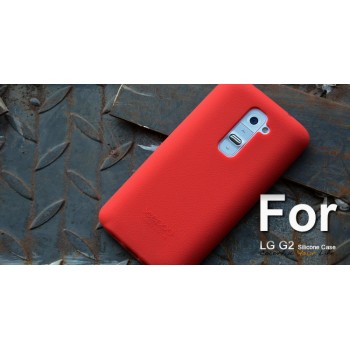 Силиконовый чехол софт тач премиум для LG Optimus G2 Красный