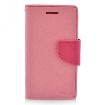 Чехол кожаный книжка горизонтальная для LG Optimus G Pro E988 Розовый
