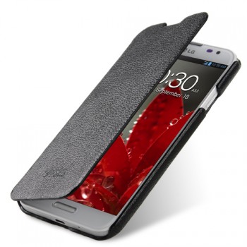 Чехол кожаный книжка горизонтальная (нат. кожа) для LG Optimus G Pro E988