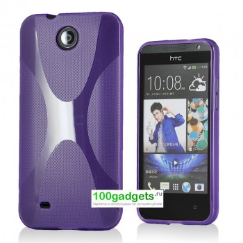 Силиконовый чехол X для HTC Desire 300 Фиолетовый