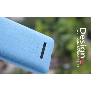 Силиконовый чехол софт тач премиум для HTC Desire 400 Dual SIM Голубой