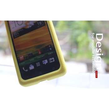 Силиконовый чехол софт тач премиум для HTC Desire 400 Dual SIM Желтый