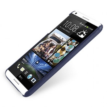 Кожаный чехол накладка серия Back Cover (нат. кожа) для HTC Desire 816 синяя