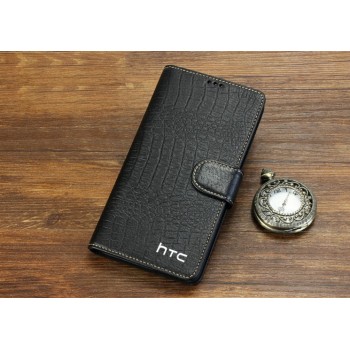 Кожаный чехол портмоне (нат. кожа крокодила) для HTC Desire 816