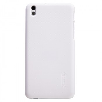 Пластиковый матовый премиум чехол для HTC Desire 816 Белый