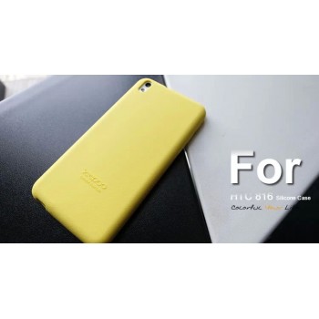 Силиконовый чехол софт-тач премиум для HTC Desire 816 Желтый