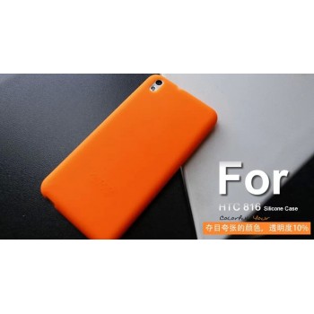 Силиконовый чехол софт-тач премиум для HTC Desire 816 Оранжевый