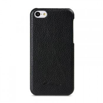 Кожаный чехол накладка Back Cover (нат. кожа) для Iphone 5c черная