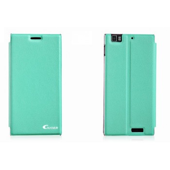Чехол флип подставка клеевой серия Suction Power для Lenovo IdeaPhone K900 Зеленый