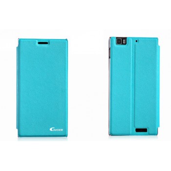 Чехол флип подставка клеевой серия Suction Power для Lenovo IdeaPhone K900 Голубой
