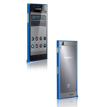 Ультратонкий металлический бампер для Lenovo IdeaPhone K900 Синий