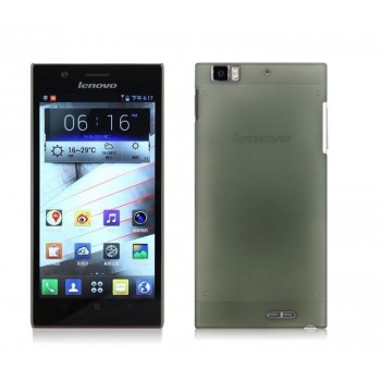 Пластиковый полупрозрачный чехол для Lenovo IdeaPhone K900 Черный