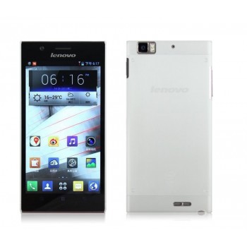 Пластиковый полупрозрачный чехол для Lenovo IdeaPhone K900 Белый